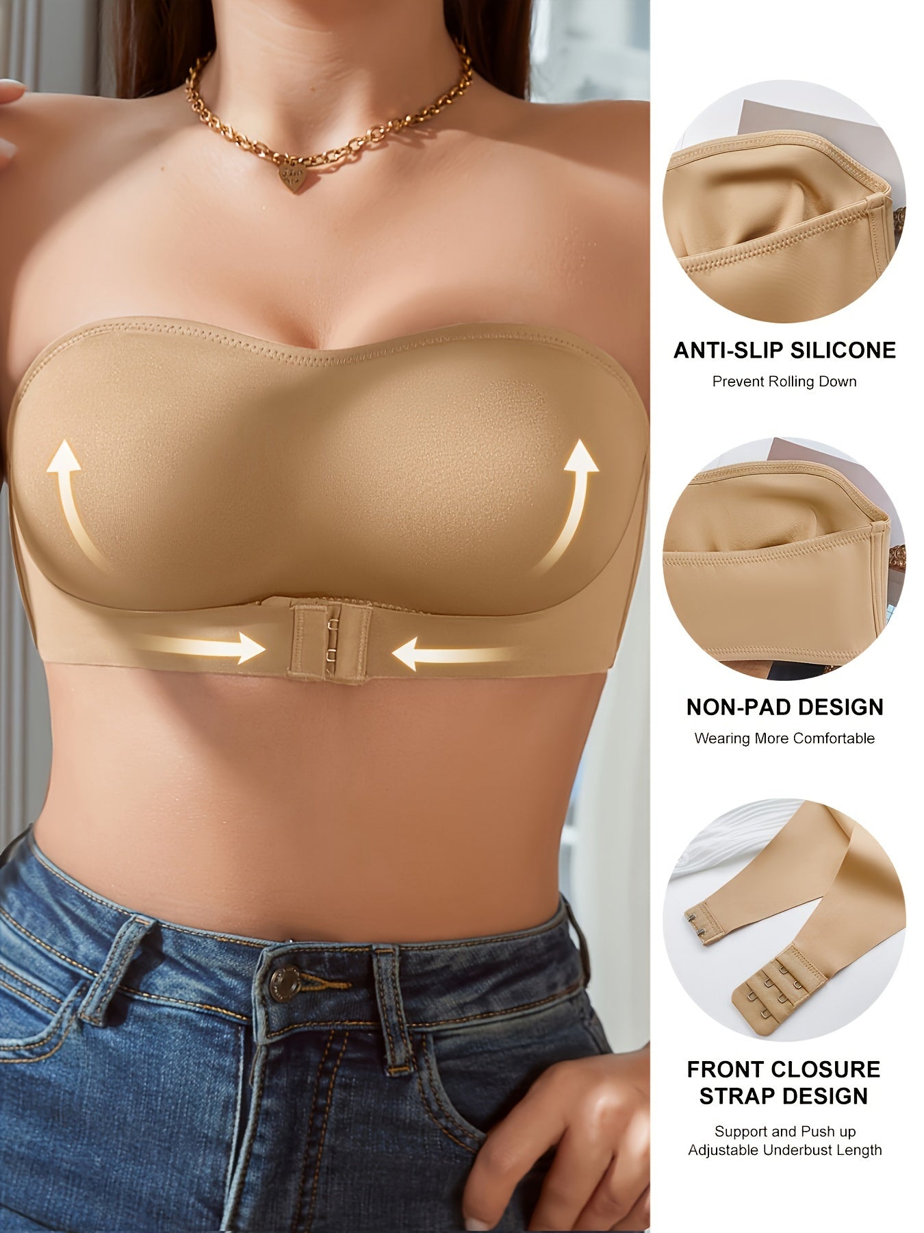 Sexy Front Clasp Shaping and Lifting Wireless Breathable Bra