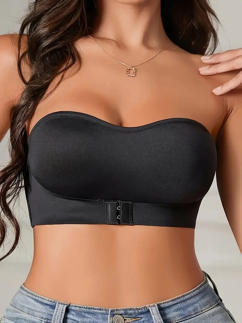 Sexy Front Clasp Shaping and Lifting Wireless Breathable Bra Black