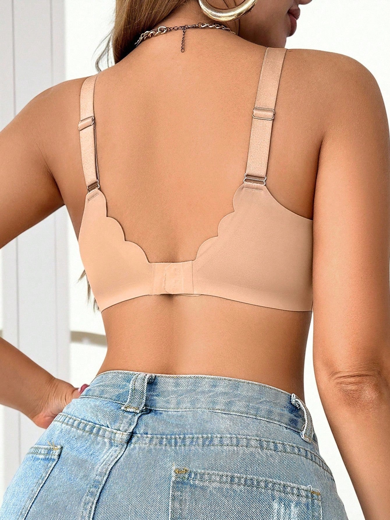 Sexy Lift Lightweight Double-Layer Breathable Wireless Bra with Wavy Edges