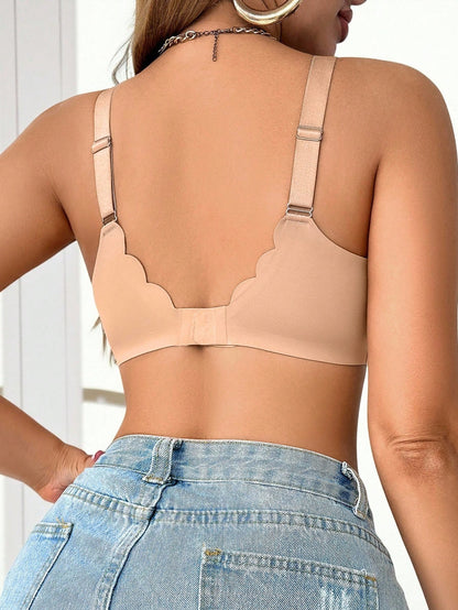 Sexy Lift Lightweight Double-Layer Breathable Wireless Bra with Wavy Edges