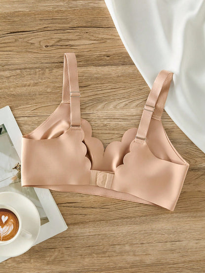 Sexy Lift Lightweight Double-Layer Breathable Wireless Bra with Wavy Edges