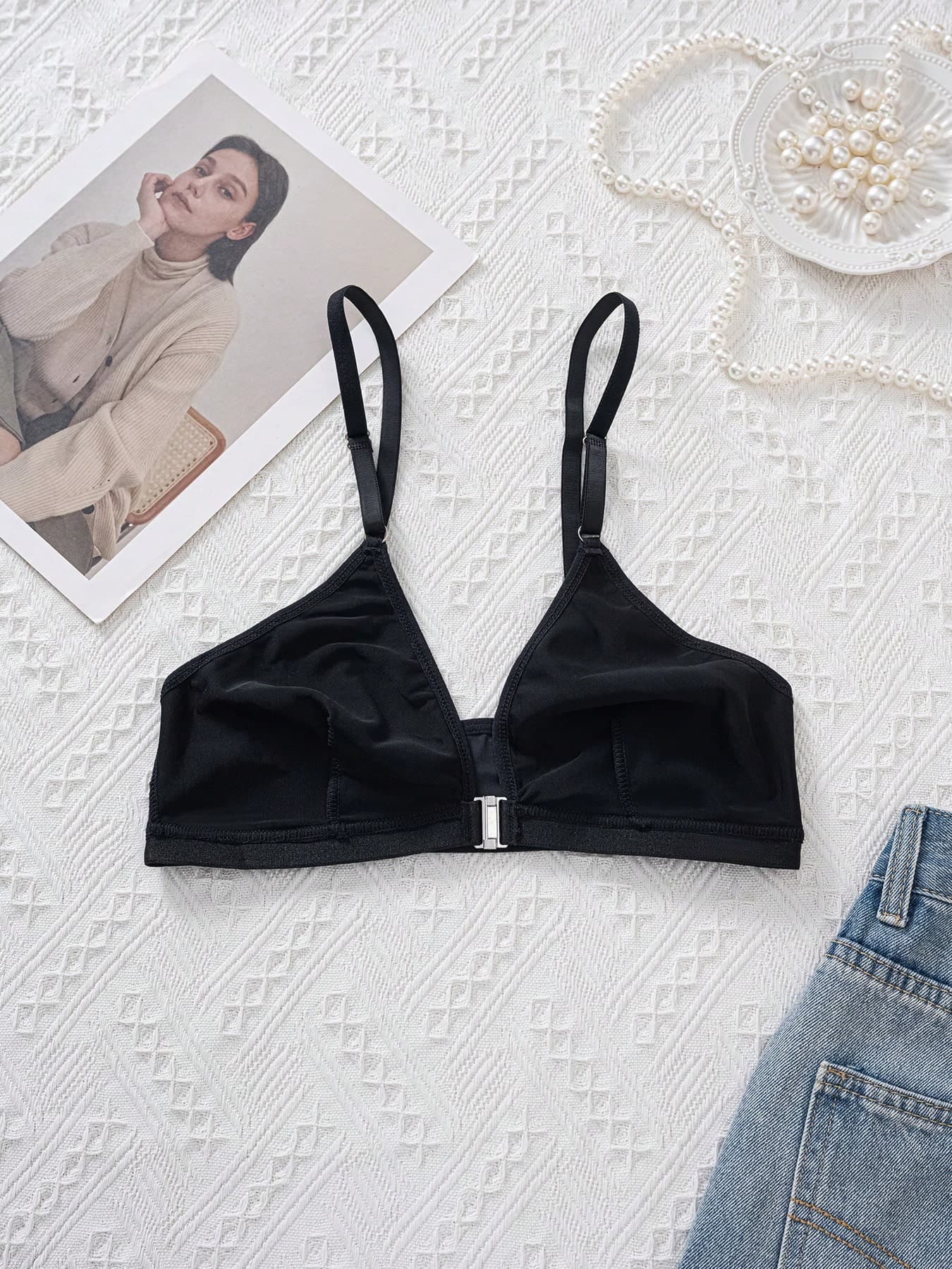 Seamless Soft Support Front Closure Wireless Comfortable Bra