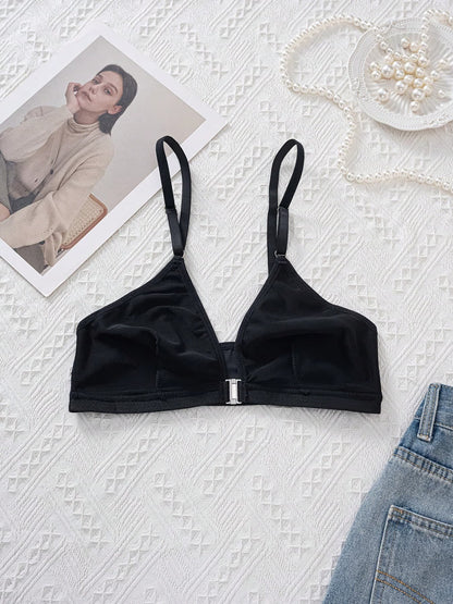 Seamless Soft Support Front Closure Wireless Comfortable Bra