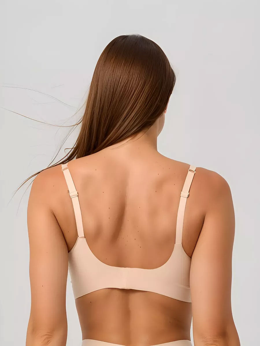 Basic French Push-up Wireless Bra Nude