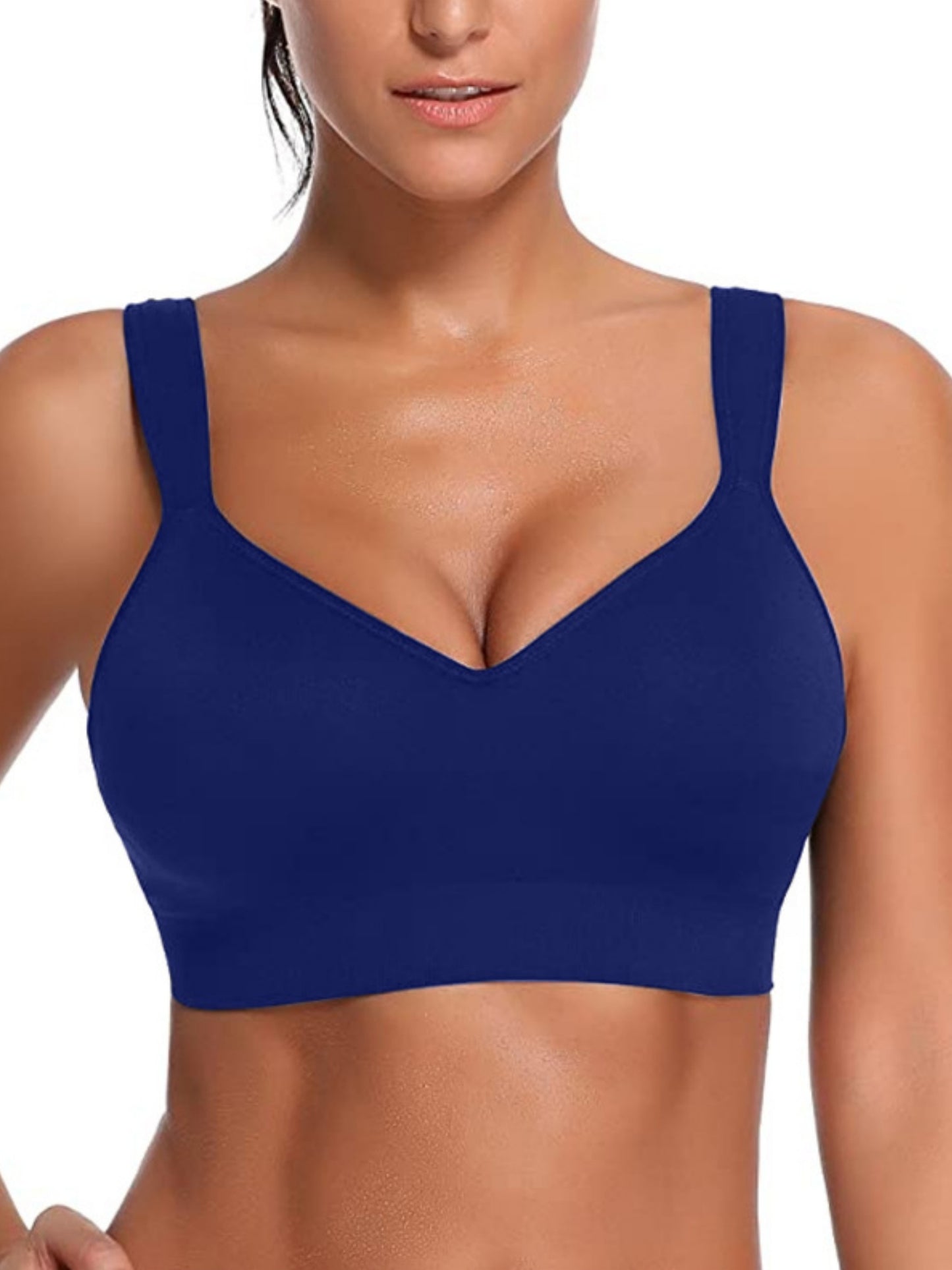 Solid Seamless Sexy Slim Fit Strap Bras Large Sports