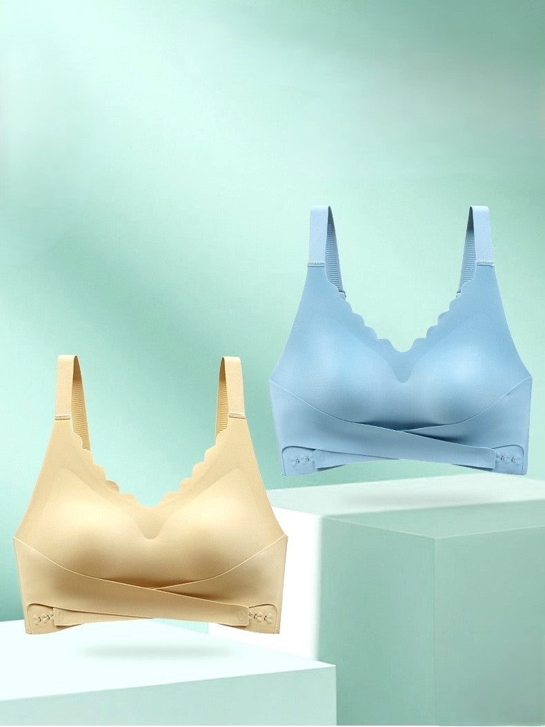 Comfortable Front Closure Seamless Wireless Push-up Bra