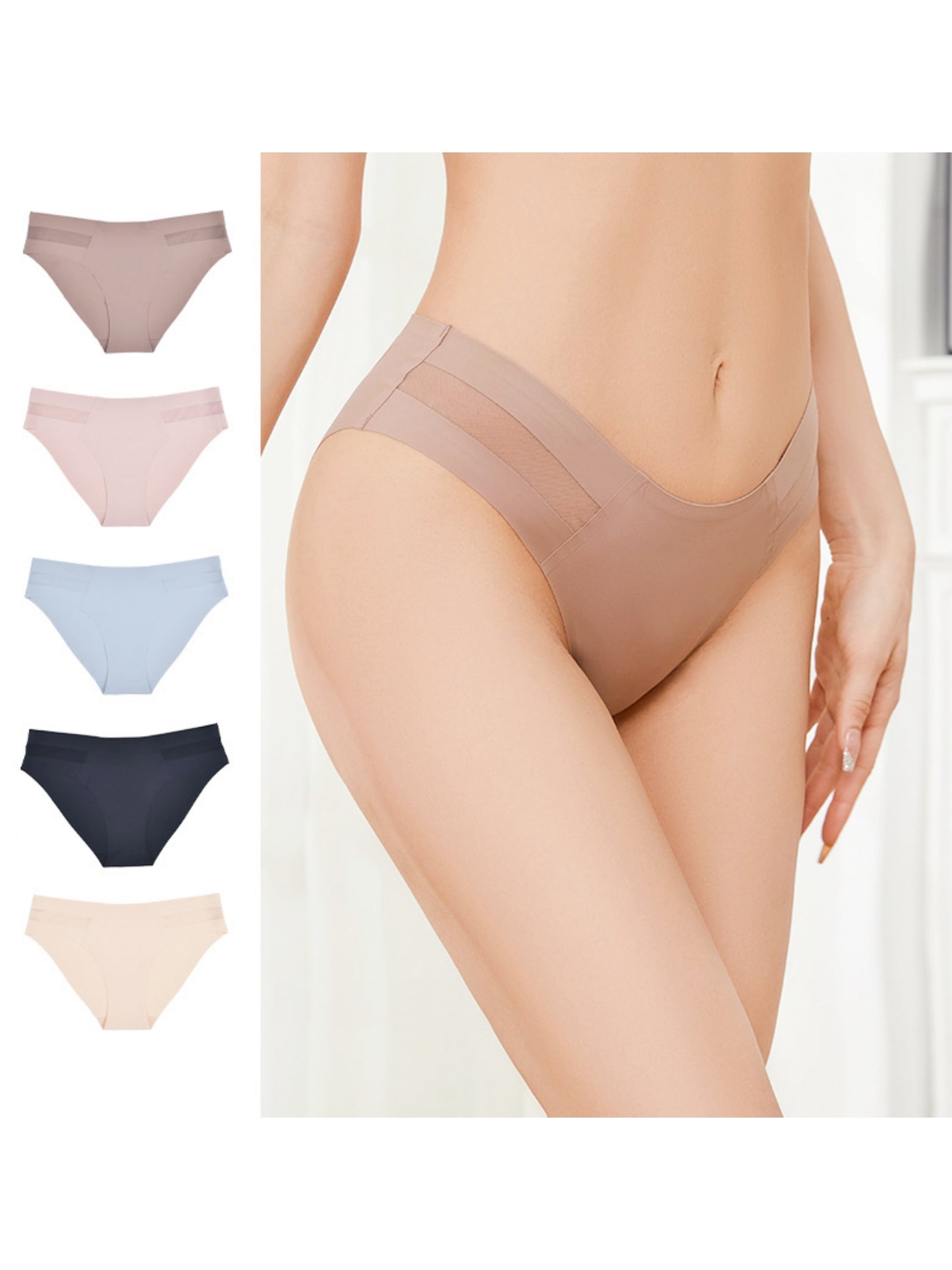 Seamless Breathable Soft Triangle Fit Bikini Stretch Panties