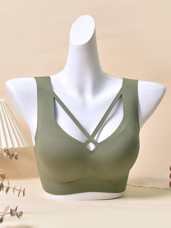 Nude Jelly Strip Support Breathable Comfort Seamless Bra