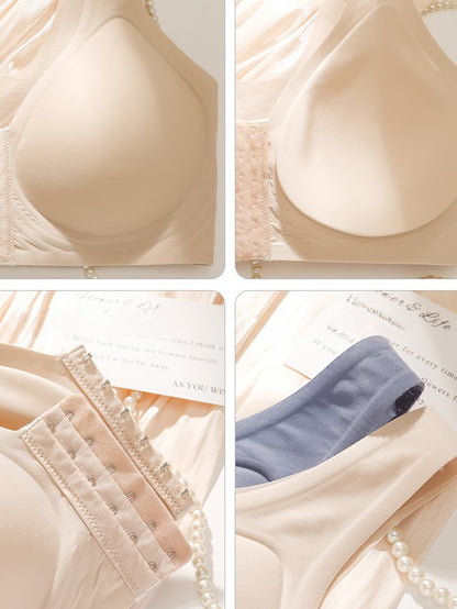 Front Closure No Steel Ring Push-up Side Breast Anti-sagging Seamless Bra