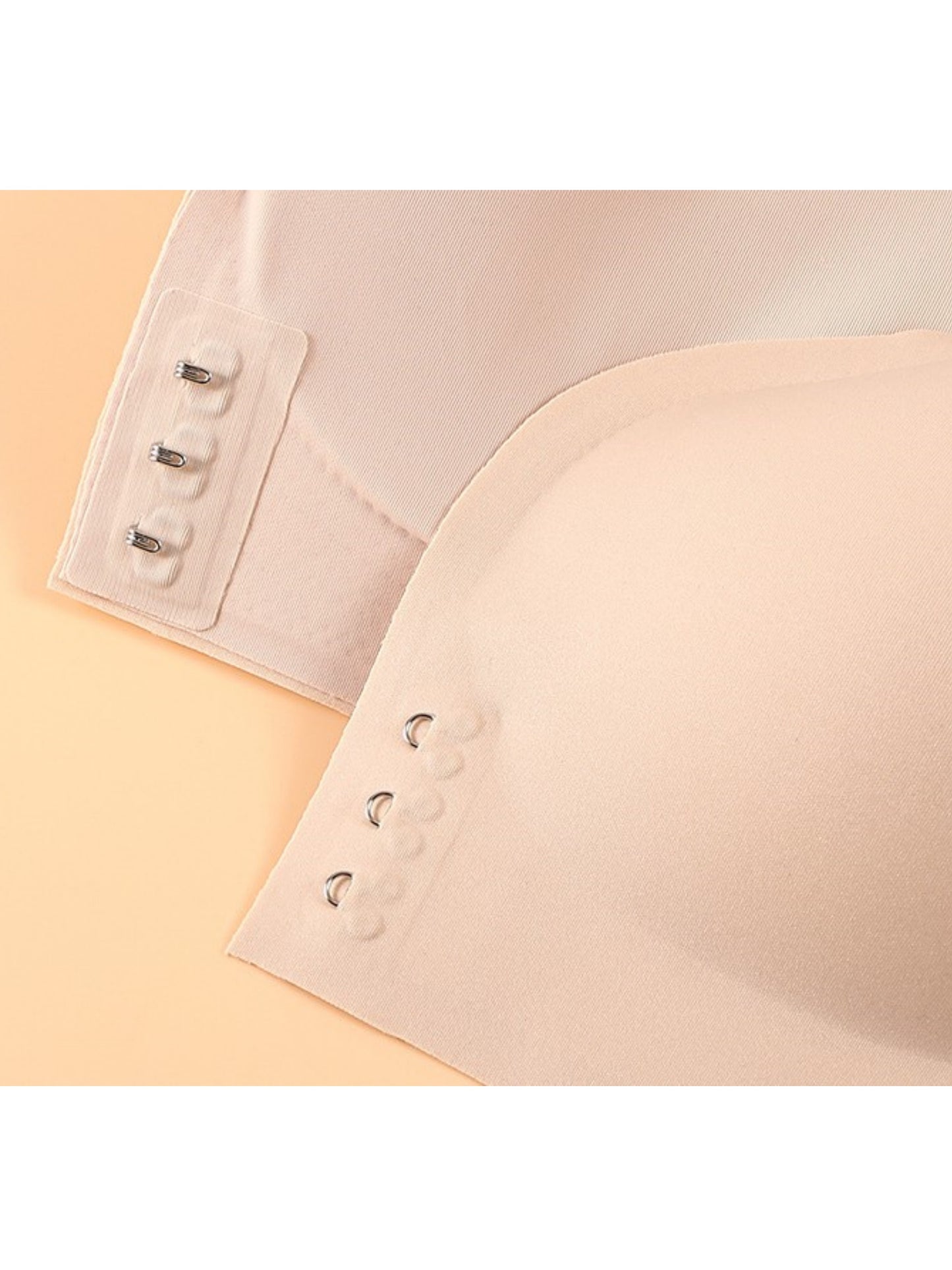 Front Closure Adjustable Seamless Push-up Bra Beige