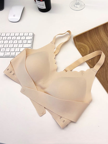 Comfortable Front Closure Seamless Wireless Push-up Bra