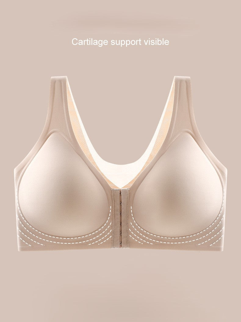 Front Closure No Steel Ring Push-up Side Breast Anti-sagging Seamless Bra