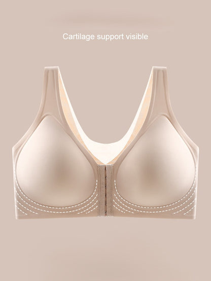 Front Closure No Steel Ring Push-up Side Breast Anti-sagging Seamless Bra