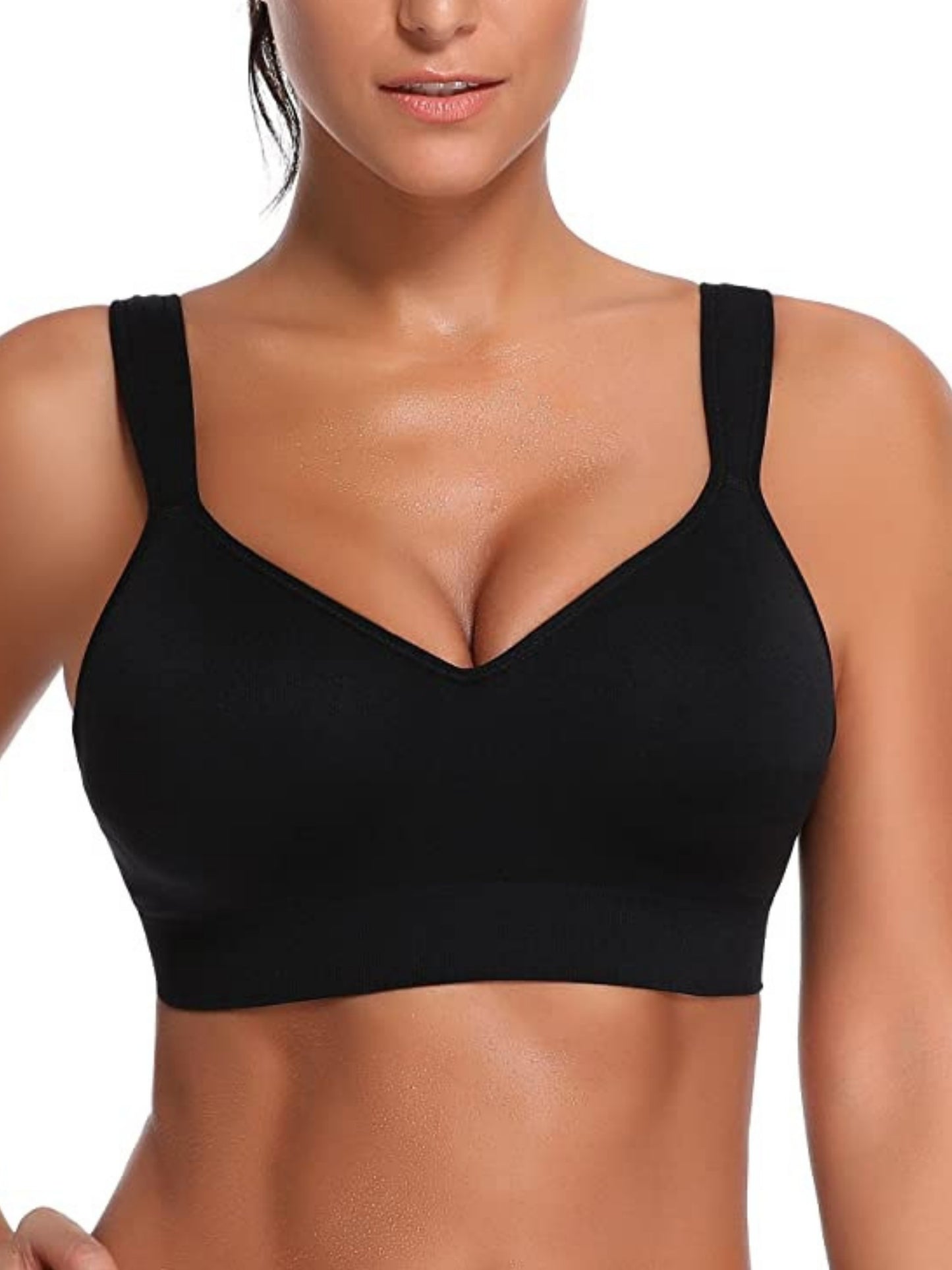 Solid Seamless Sexy Slim Fit Strap Bras Large Sports