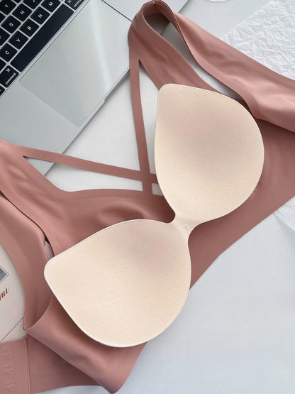 Nude Jelly Strip Support Breathable Comfort Seamless Bra