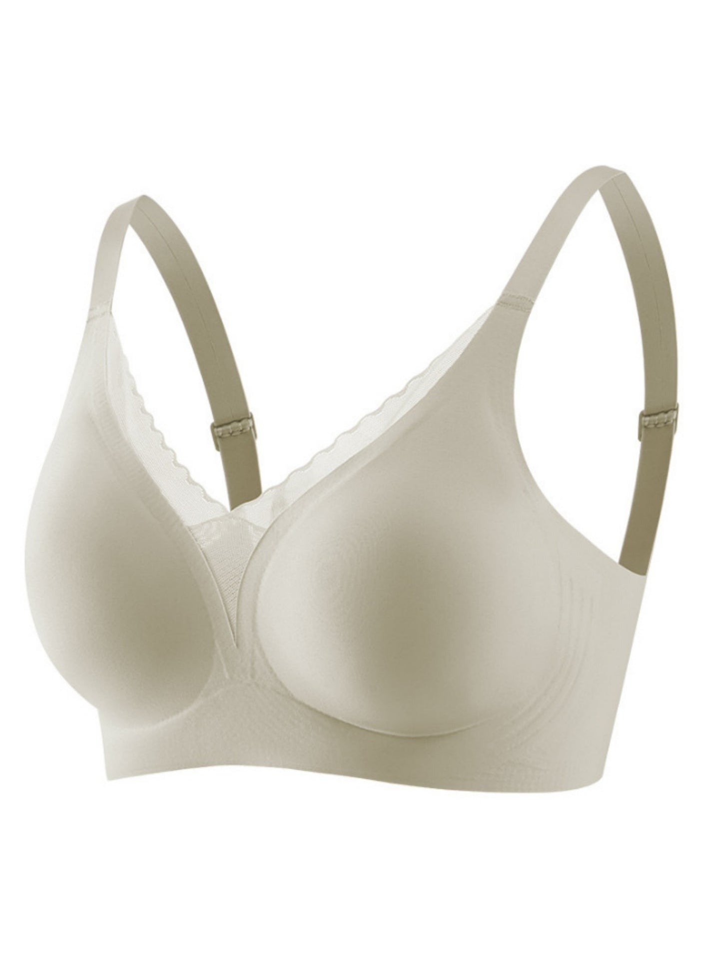 Deep V Mesh Seamless Push-up Without Steel Ring To Prevent Sagging Bra