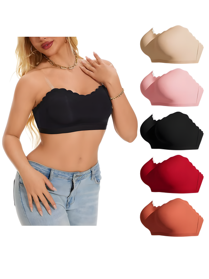 Sexy Strapless Buttoned Push-Up Anti-Slip Bra for Women