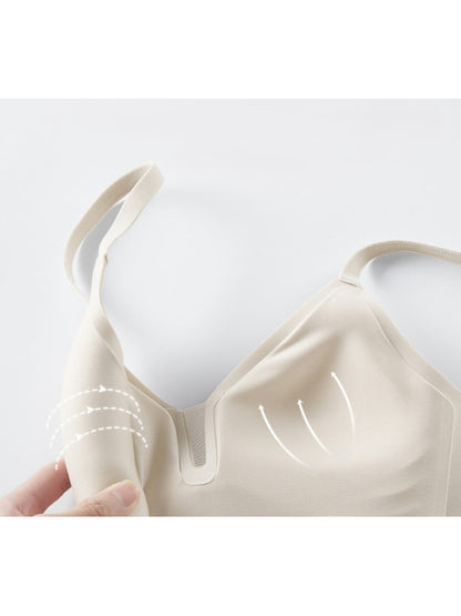 Low-neck Seamless Push-up Wieless Bra Ivory