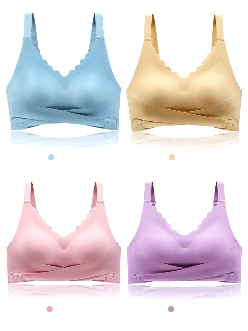 Comfortable Front Closure Seamless Wireless Push-up Bra