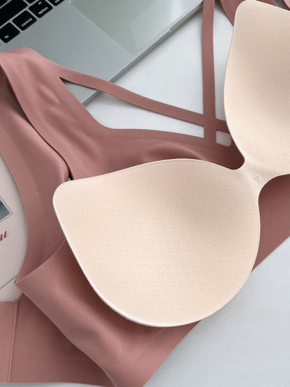 Nude Jelly Strip Support Breathable Comfort Seamless Bra