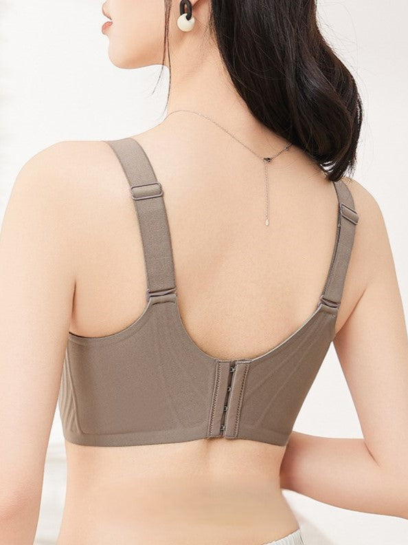 V-neck Lace Stitching Seamless Push-up Wireless Bra Peru