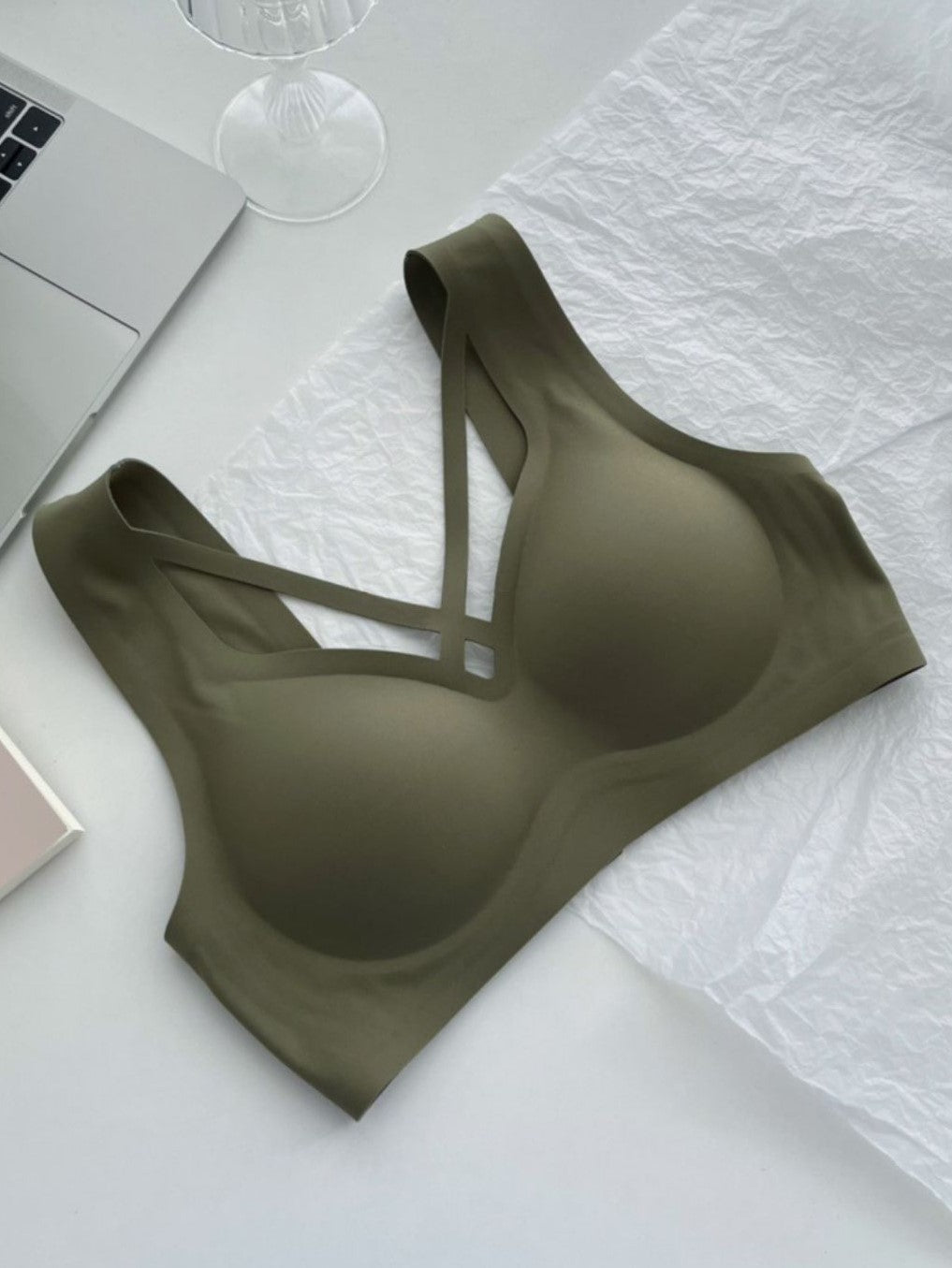 Nude Jelly Strip Support Breathable Comfort Seamless Bra