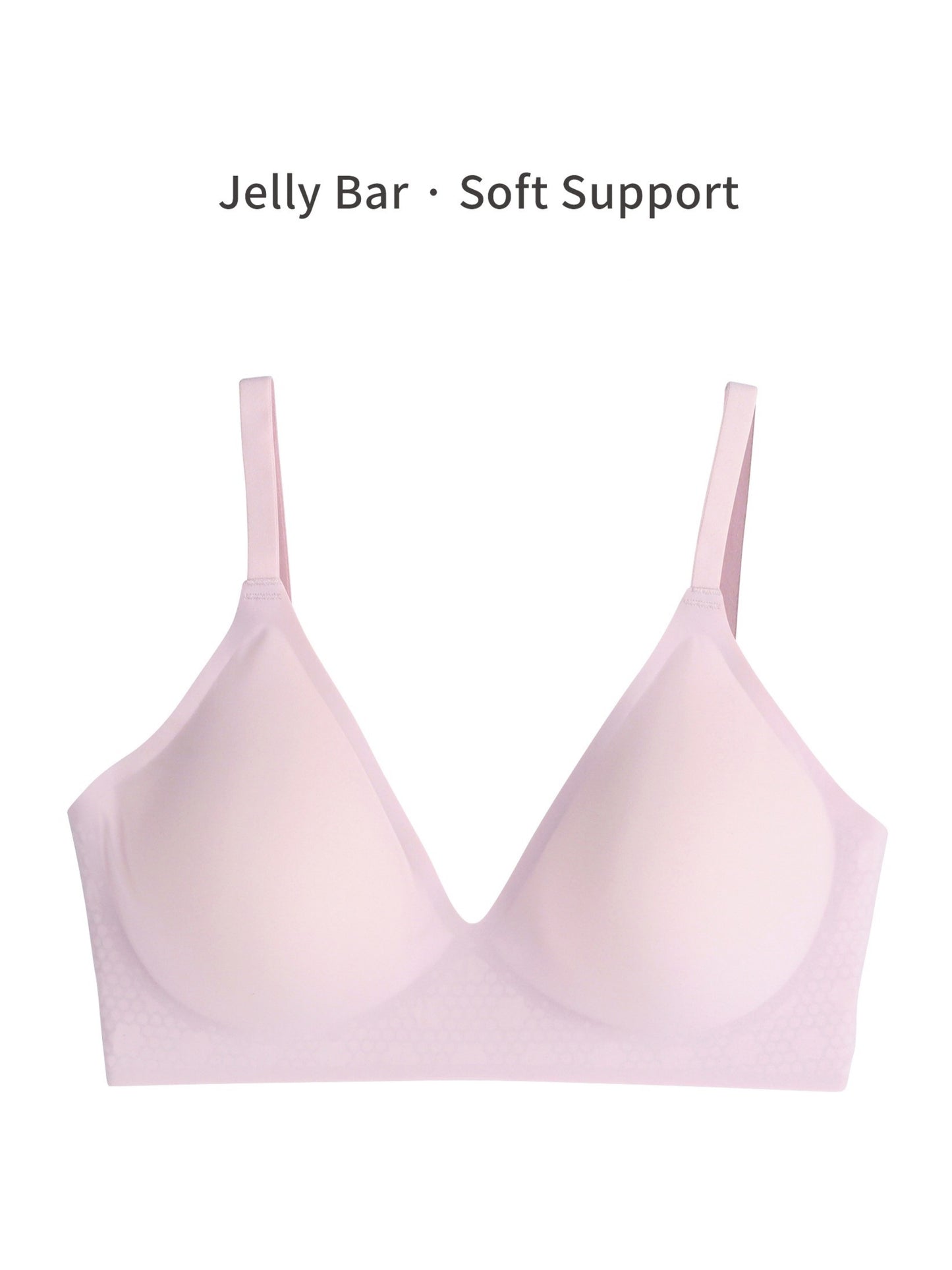 Seamless Jelly Lingerie Women's Bra Set Pink