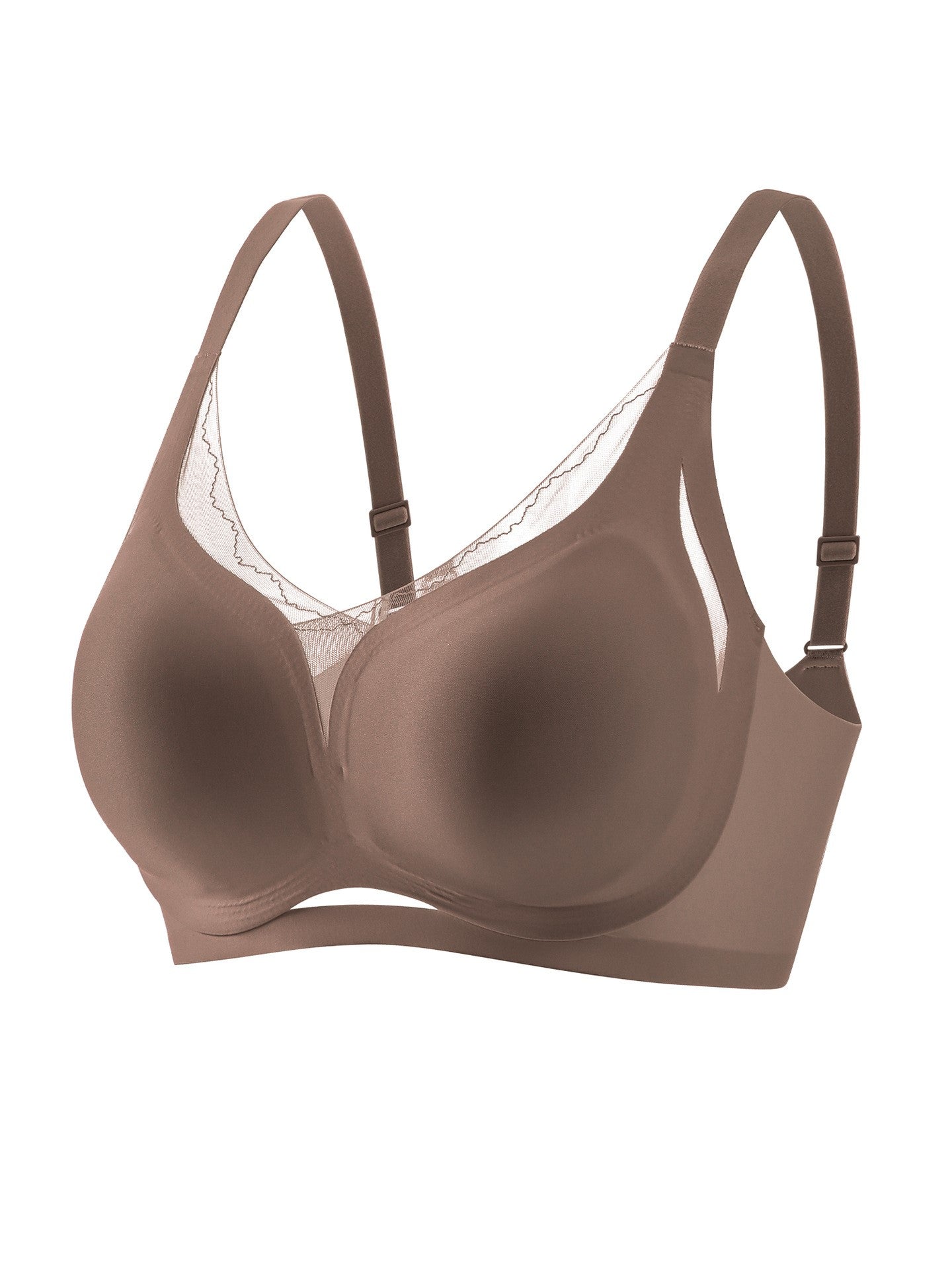 Lace Mesh Stitching Seamless Wireless Breathable Bra Peru