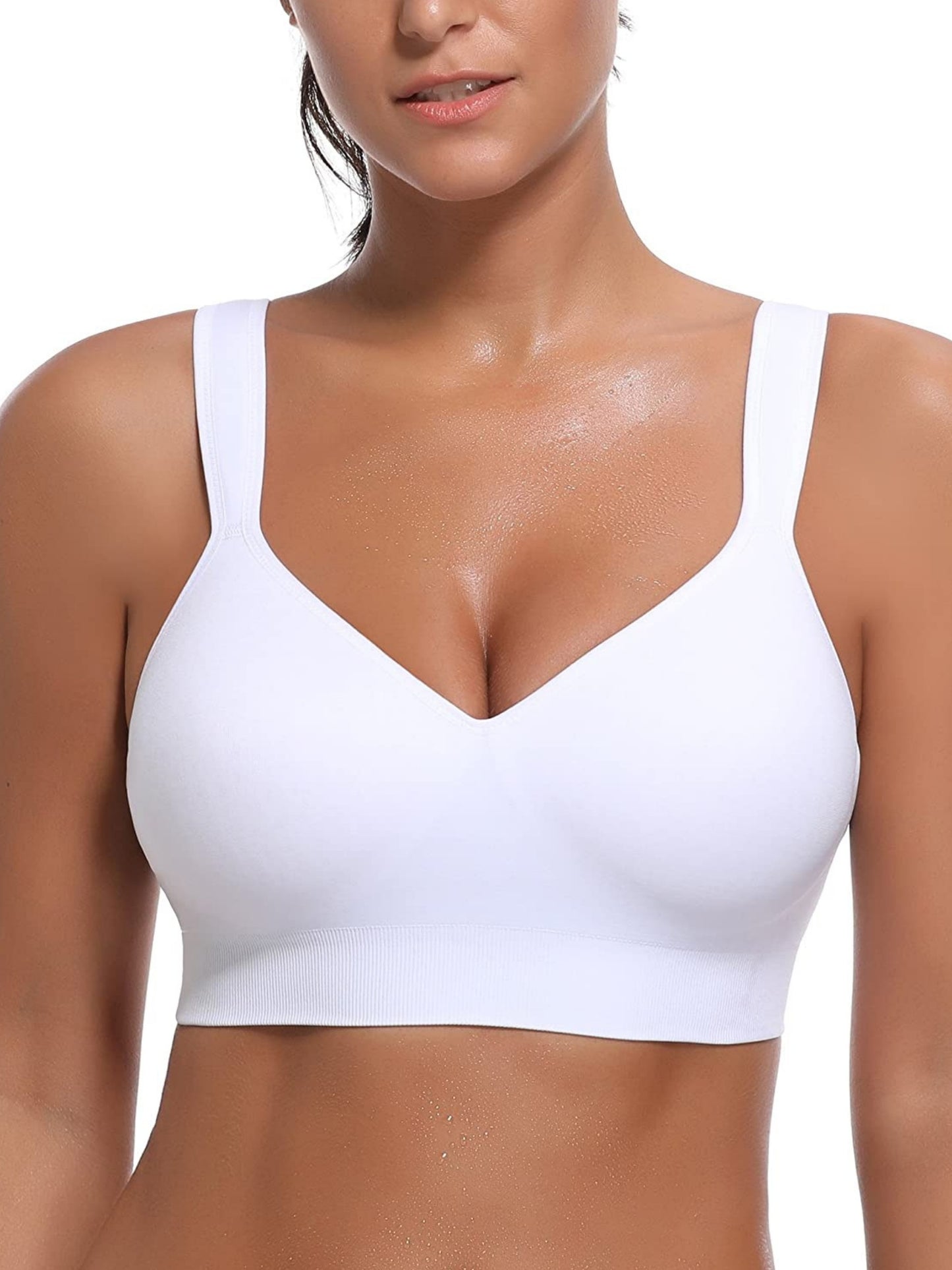 Solid Seamless Sexy Slim Fit Strap Bras Large Sports