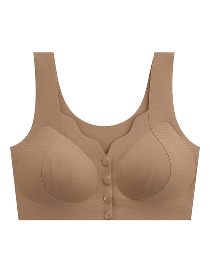 Front Closure Seamless Push Up Back Smoothing & Anti-Sagging Wireless Bra