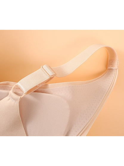 Front Closure Adjustable Seamless Push-up Bra Beige