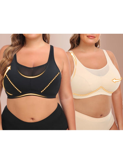 Women's Push Up Bra Full Cup Plus Size Bra Ivory