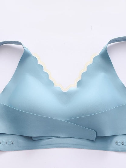 Comfortable Front Closure Seamless Wireless Push-up Bra