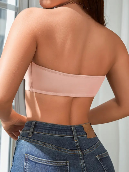 Sexy Front Clasp Shaping and Lifting Wireless Breathable Bra Pink