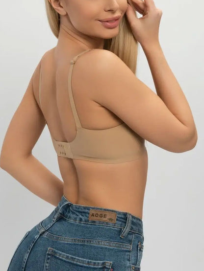 Basic French Push-up Wireless Bra Tan