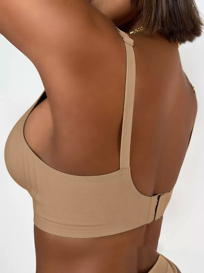 Basic French Push-up Wireless Bra Tan