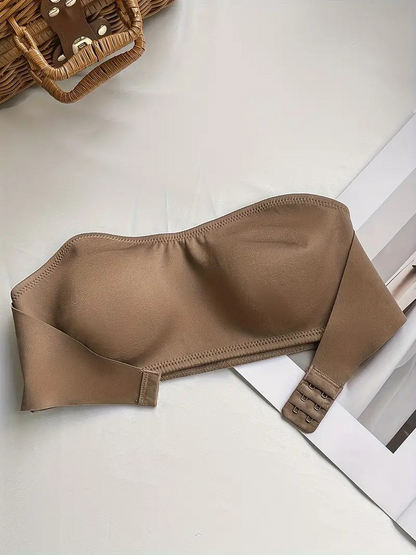 Sexy Front Clasp Shaping and Lifting Wireless Breathable Bra Tan