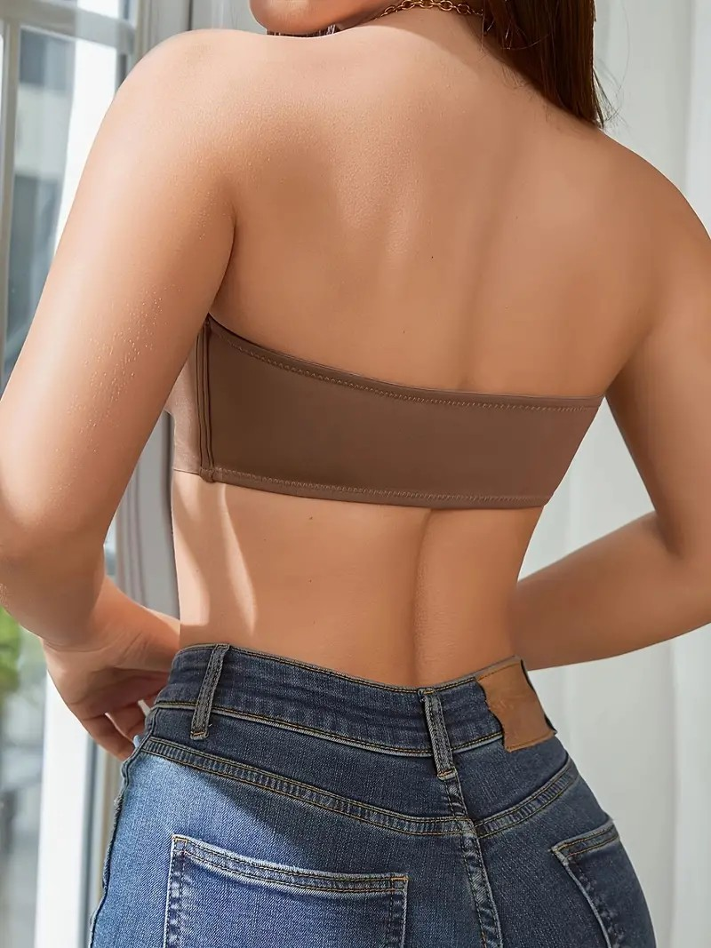 Sexy Front Clasp Shaping and Lifting Wireless Breathable Bra Tan