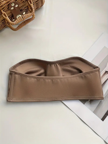 Sexy Front Clasp Shaping and Lifting Wireless Breathable Bra Tan