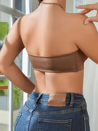 Sexy Front Clasp Shaping and Lifting Wireless Breathable Bra Tan