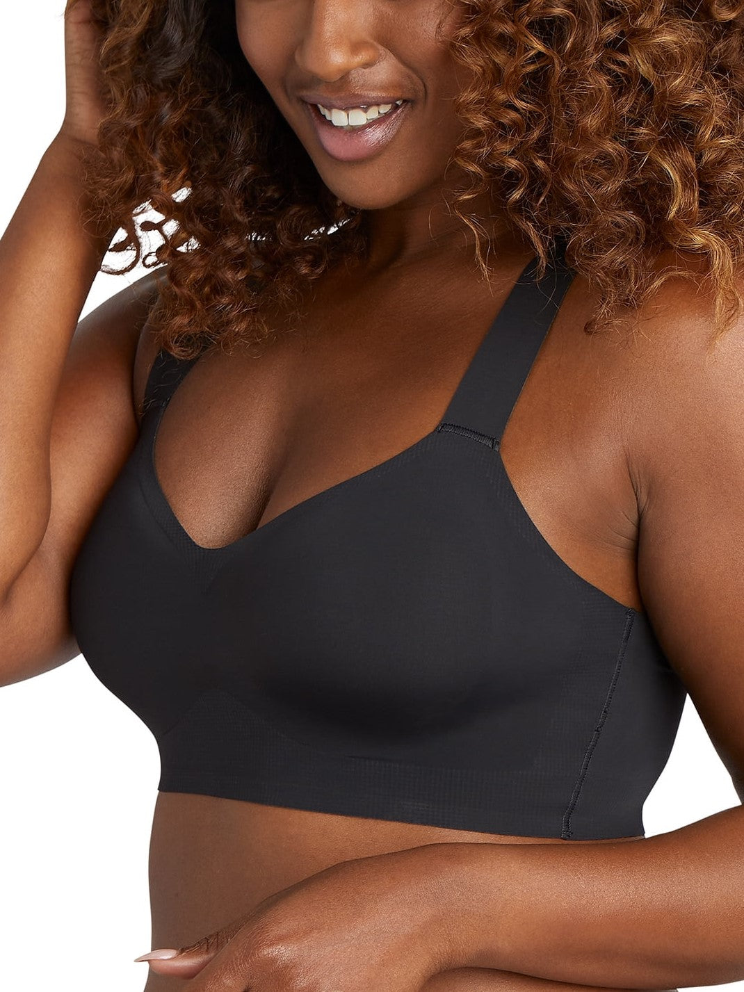 Comfort Racerback Breathable Wireless Bra Black