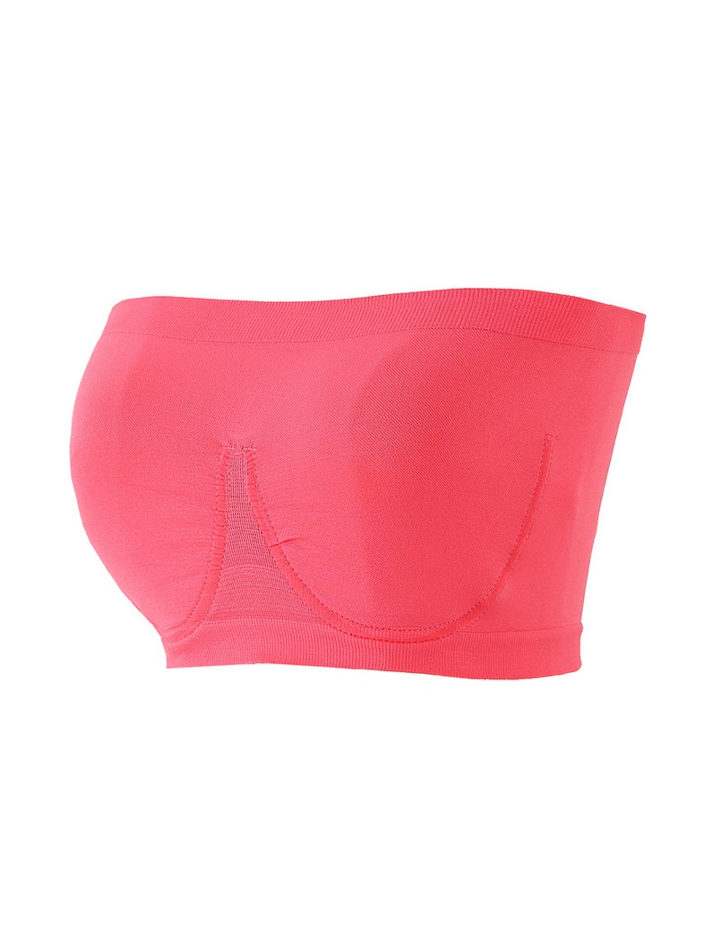 Invisible Breathable Seamless Tube Top Bra Pink