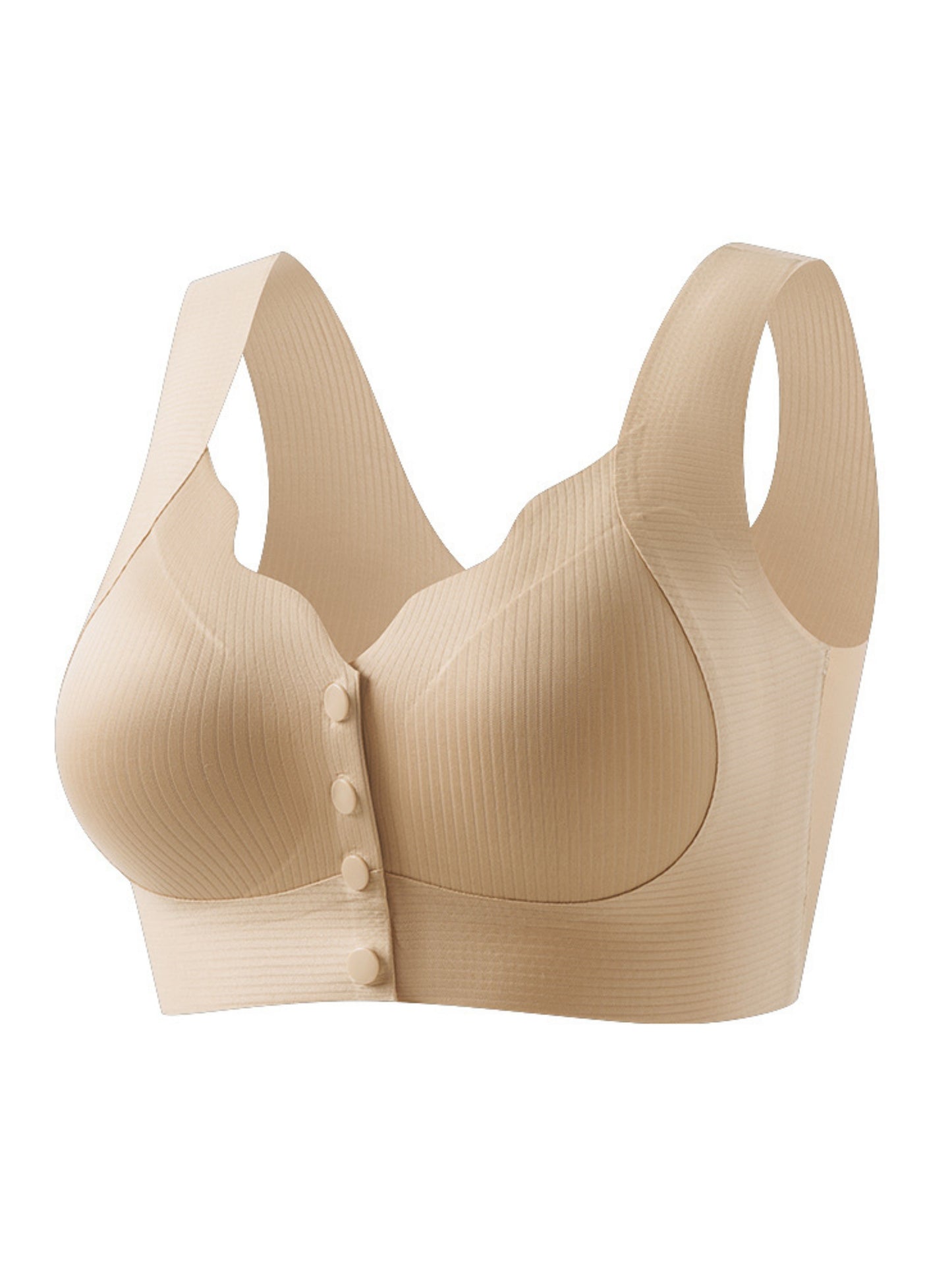 Front Closure Seamless Push Up Back Smoothing & Anti-Sagging Wireless Bra