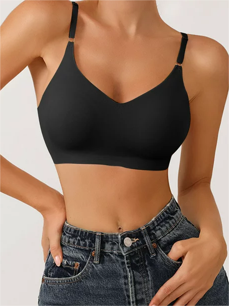  ZenChic Bra - Fashion Deep Cup Bra Summer Push Up Wireless Bra,  Seamless Full Coverage Bra with Shapewear Incorporated (2X-Large, Black) :  Clothing, Shoes & Jewelry