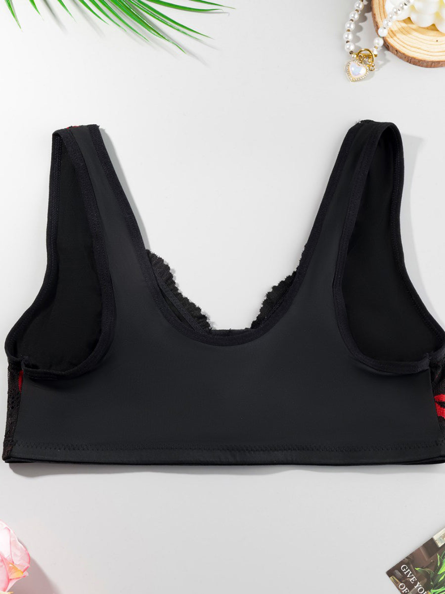 Lace Front Closure Fitness Beautiful Back Bra