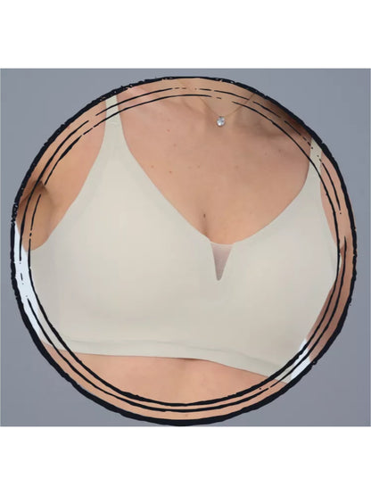 Low-neck Seamless Push-up Wieless Bra Ivory