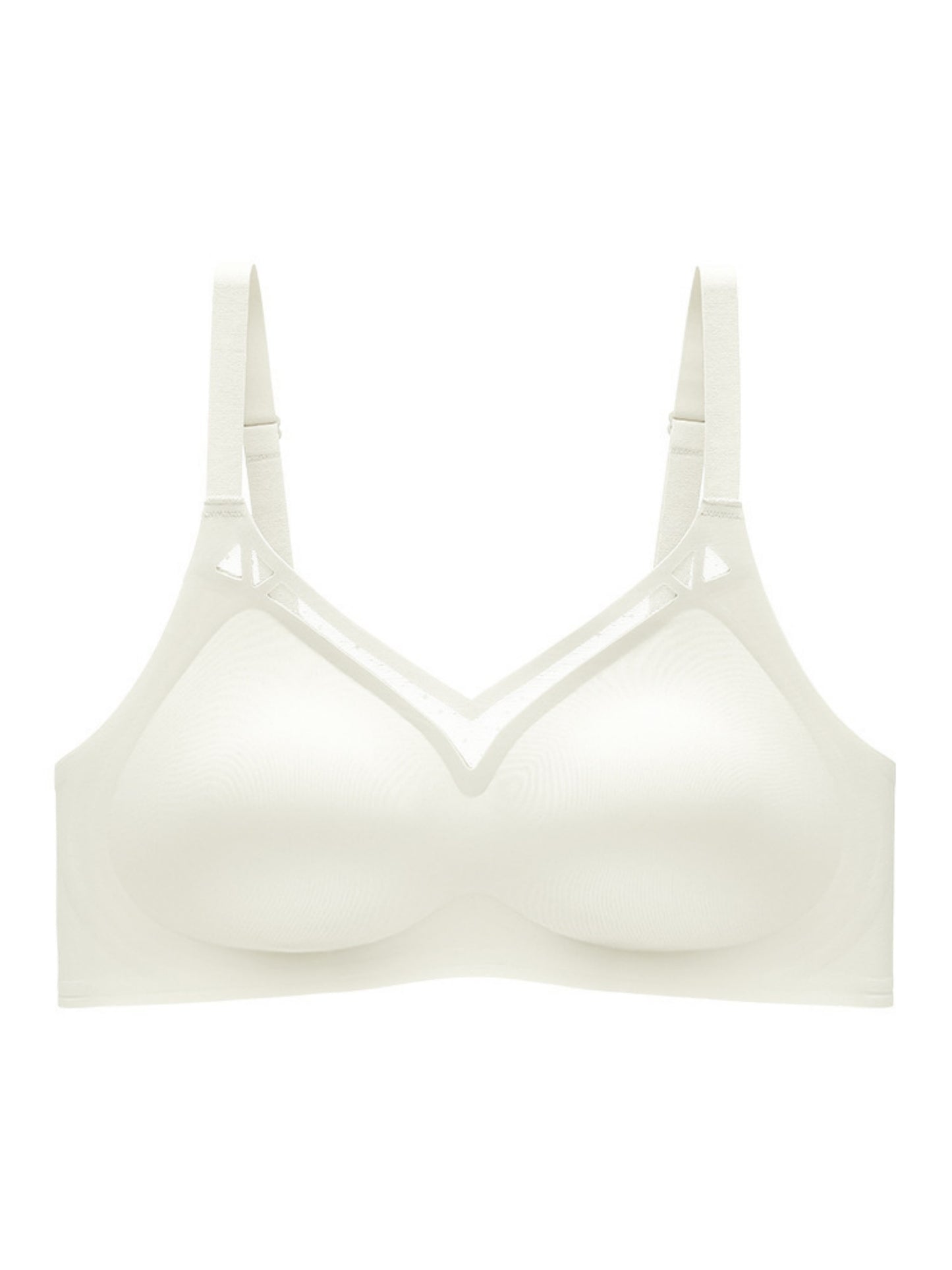 Beautiful Back Push-up Anti-sagging Side Breasts Seamless Wireless Bra White