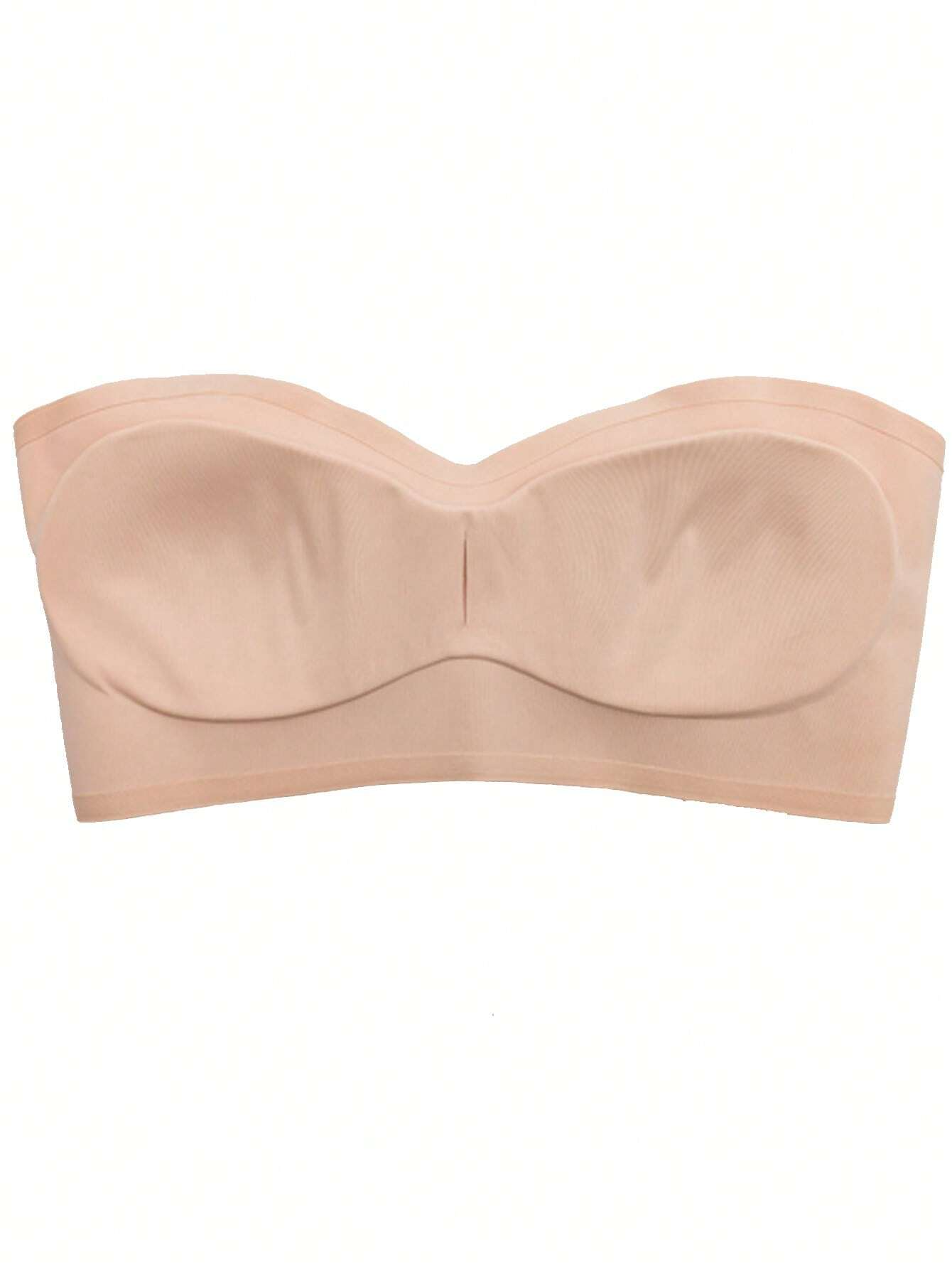 Ladies' Front Closure Wireless Strapless Seamless Bra Ivory