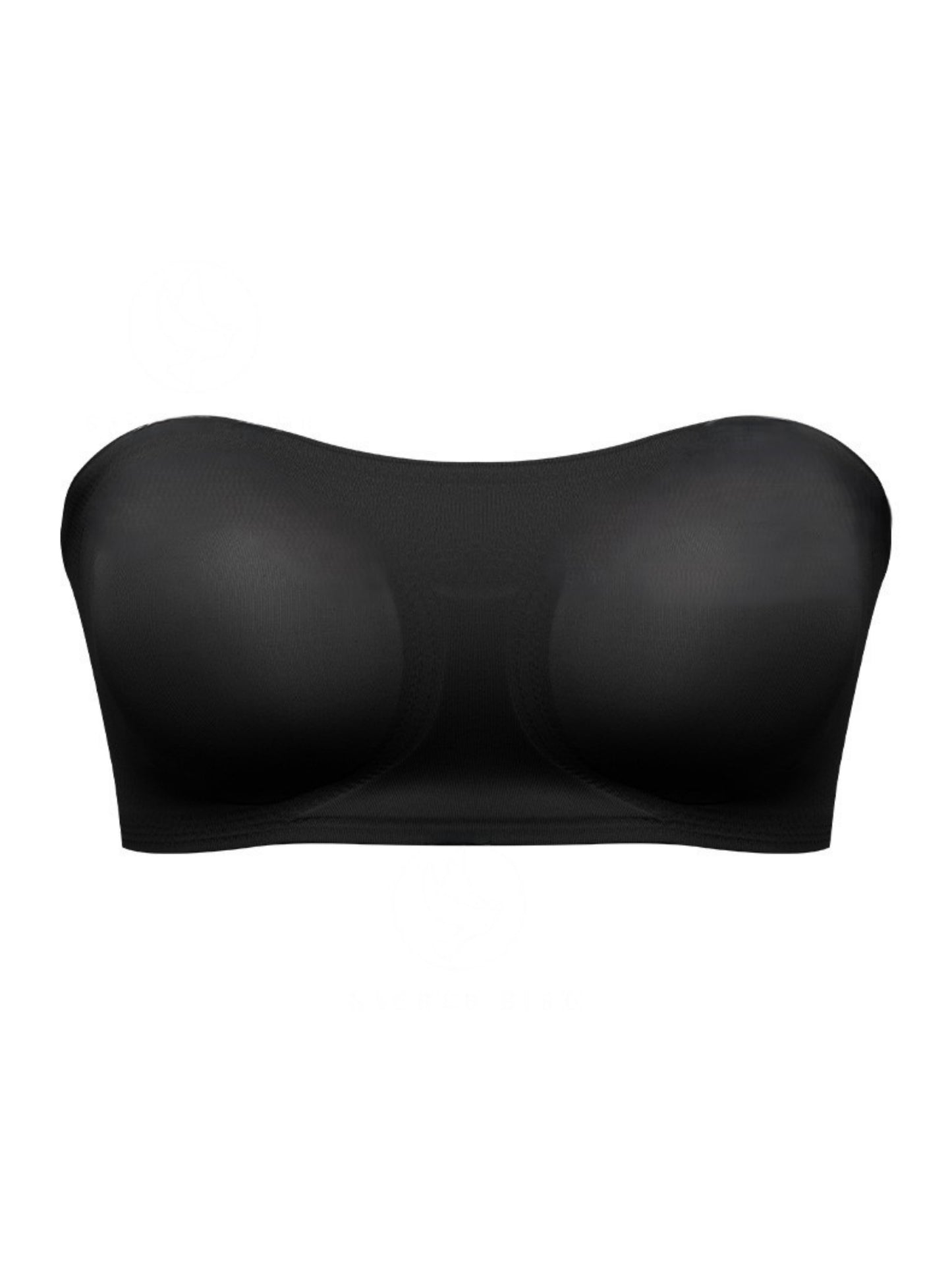 Women's Casual Seamless Simple Side Button Bandeau Bra Black