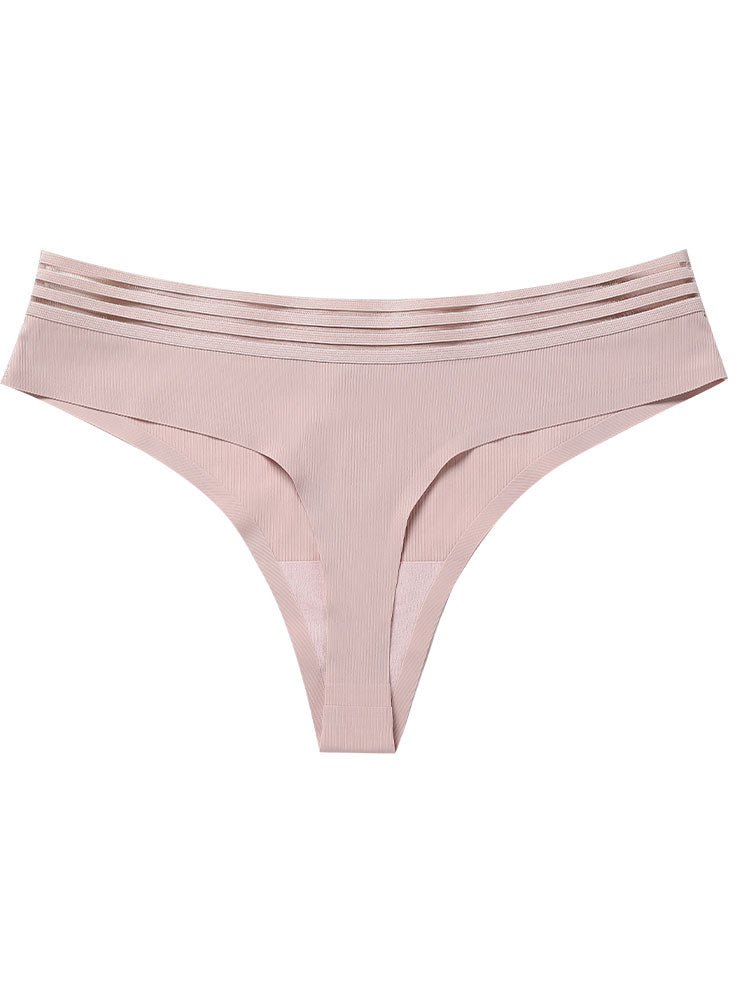 Threadless Ice Silk Thong Panties